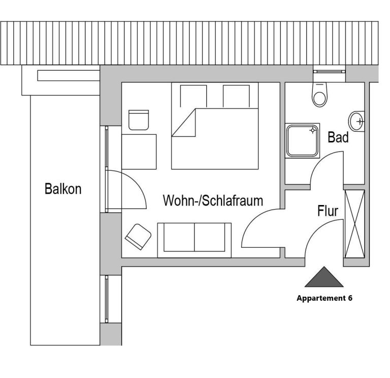Grundriss Appartement 6