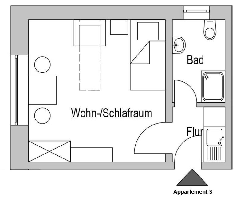 Grundriss Appartement 3