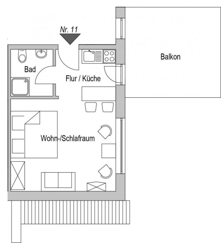 Grundriss Appartement 11