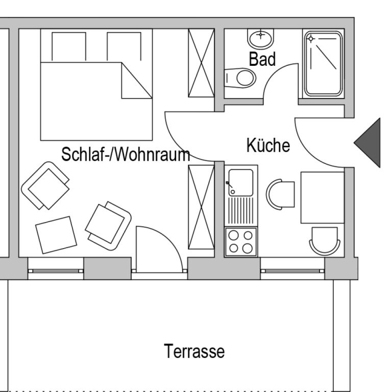 Grundriss Appartement Seepferdchen