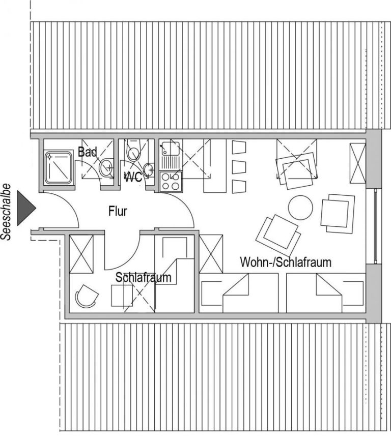 Grundriss Wohnung Seeschwalbe Grundriss Wohnung Seeschwalbe